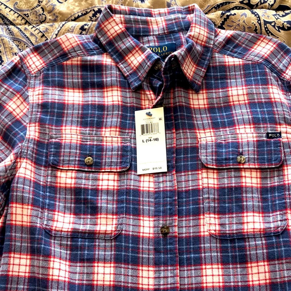 Ralph Lauren Polo button down long sleeve shirt youth large